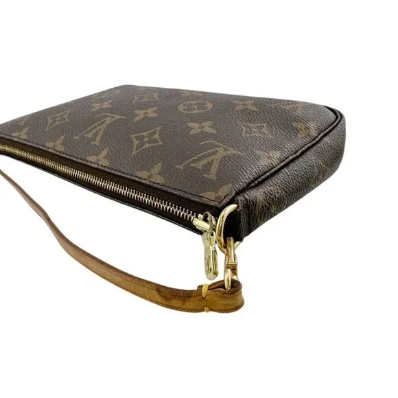 LOUIS VUITTON Brown Monogram Pouch